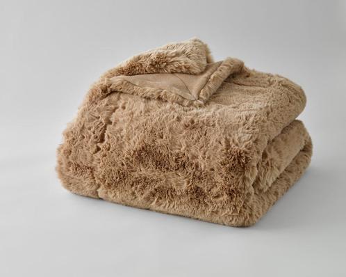 Plaids Cocooning Aristochat Beige plaid/fleece deken 150x200, Huis en Inrichting, Woonaccessoires | Plaids en Woondekens, Nieuw