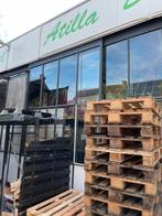 Ijzeren schuifpoort met glas, Ophalen, Gebruikt