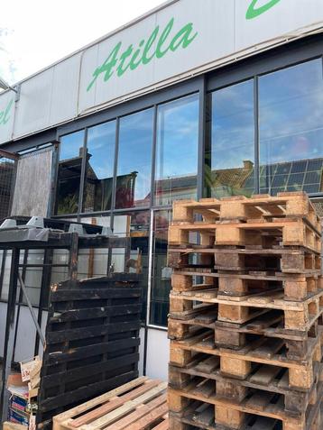 Ijzeren schuifpoort met glas, Doe-het-zelf en Bouw, Ophalen, Gebruikt