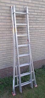 Alu ladder - 2 x 8 treden, 2 tot 4 meter, Ladder, Gebruikt, Ophalen