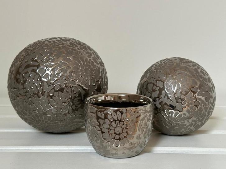 ensemble de boules décoratives et bocal - état neuf, Maison & Meubles, Accessoires pour la Maison | Autre, Enlèvement