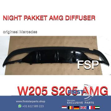 W205 S205 AMG Achterbumper Diffuser origineel Mercedes C Kla, Enlèvement ou Envoi, Utilisé, Mercedes-Benz