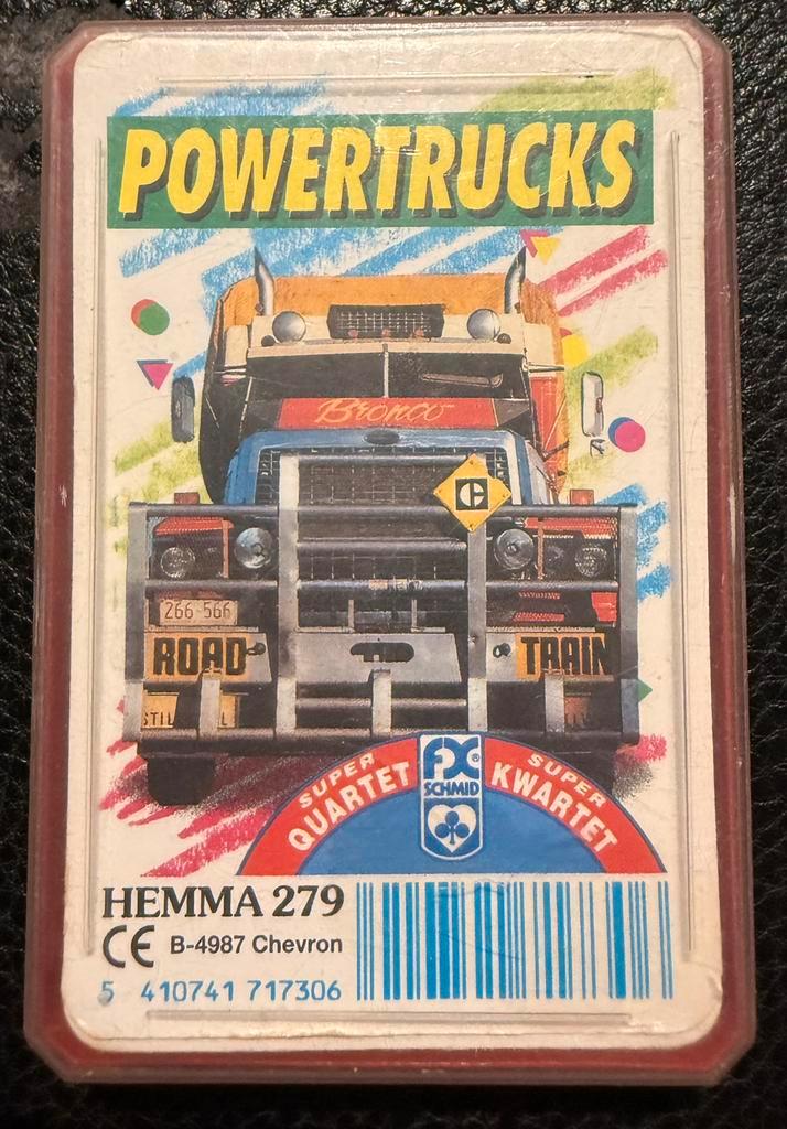 Kwartet “Powertrucks”, Verzamelen, Speelkaarten, Jokers en Kwartetten, Gebruikt, Kwartet(ten), Ophalen of Verzenden