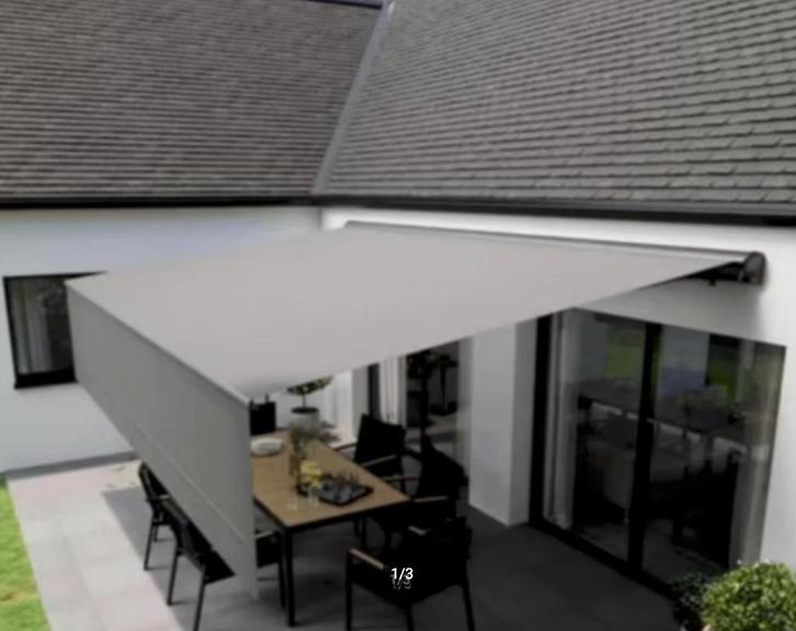zonneluifel 5,00 m x 3,00 m, Tuin en Terras, Zonneschermen, Gebruikt, Elektrisch, Ophalen