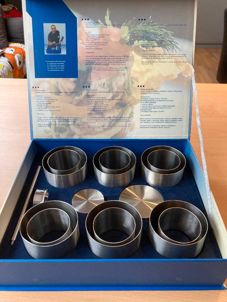 Berghoff set voedselringen, Maison & Meubles, Cuisine | Casseroles & Poêles, Comme neuf, Autres types, Inox, Enlèvement ou Envoi