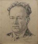 Jos Callaerts (1896-1965): Portret Kersmaekers 1951 (31x36cm, Ophalen of Verzenden