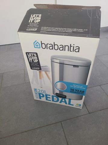 Brabantia pedaalemmer 20l NewIcon metallic grey beschikbaar voor biedingen