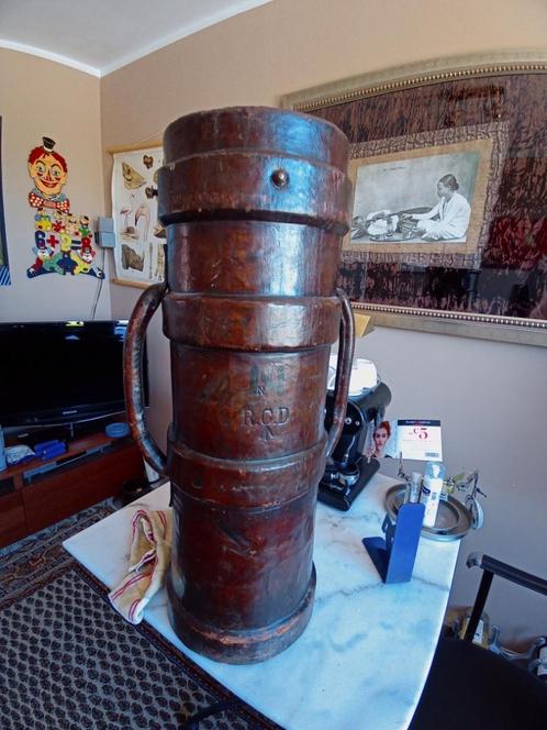 Lederen koker Cordite Carrier einde 19eeuw, Antiek en Kunst, Curiosa en Brocante, Ophalen