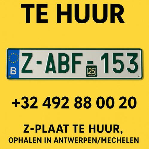 Z-plaat voor keuring verplaatsing vervoer, Auto diversen, Autostaanplaatsen en Garages
