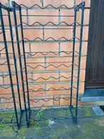 2 zwarte metalen wijnrekken groot 15 euro, Enlèvement, Utilisé, Métal, 75 cm ou plus
