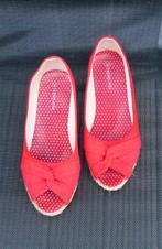 rode schoentjes met sleehak - maat 39 - Als nieuw !, Espadrilles, Ophalen of Verzenden, Zo goed als nieuw, Rood