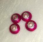 Murano Bedels set voor bedelarmband fushia roze parelmoer, Handtassen en Accessoires, Overige merken, Verzenden, Nieuw, 4 bedels of meer