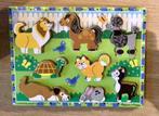 Houten puzzel dieren, Kinderen en Baby's, Van hout, Minder dan 10 stukjes, Gebruikt, Ophalen of Verzenden