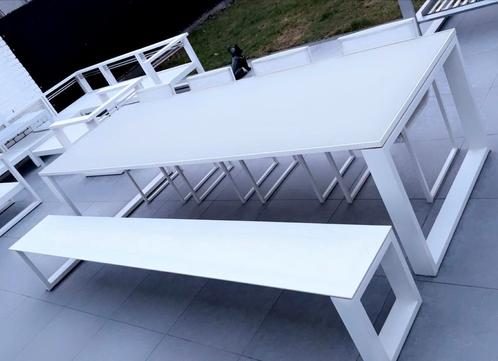 Tuinset Manutti, Tuin en Terras, Tuinsets en Loungesets, Tuinset, Aluminium, 8 zitplaatsen, Bank, Eettafel, Stoel, Ophalen