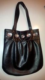 Grand sac à main pour femme en simili cuir noir, Shopper, Noir, Utilisé, Enlèvement ou Envoi