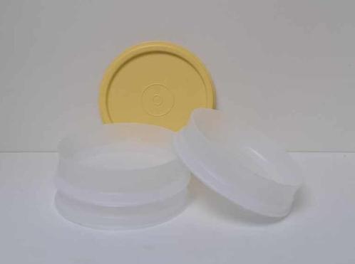 Tupperware™ « Stapelbare Igloo ronde » wit en geel, Huis en Inrichting, Keuken | Tupperware, Nieuw, Bus of Trommel, Geel, Wit