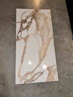 Vloer & Wandtegels Wit/Goud Glanzend 60x120, Doe-het-zelf en Bouw, Tegels, 60 cm of meer, Ophalen of Verzenden, Zo goed als nieuw