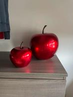 2 rode decoratie appels, Huis en Inrichting, Woonaccessoires | Vazen, Ophalen of Verzenden, Zo goed als nieuw, Rood