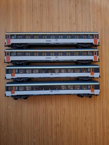Lot de 4 voitures voyageurs "Corail" de la Sncf beschikbaar voor biedingen