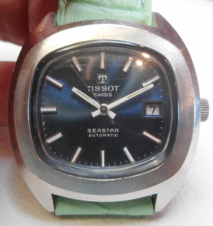 24) Tissot Seastar automatique vintage, Handtassen en Accessoires, Edelstenen, Gebruikt, Ophalen of Verzenden