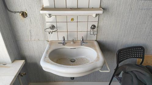 Emaille lavabo, Huis en Inrichting, Badkamer | Badkamermeubels, Gebruikt, Wasbak of Wastafel, Minder dan 100 cm, 50 tot 100 cm