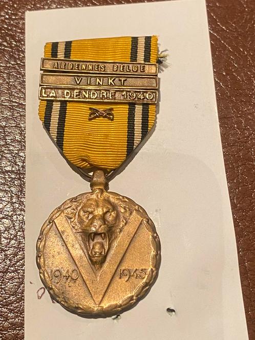 Médaille du lot 9 : Ardennes Belges - Vinkt - la dendre 1940, Collections, Objets militaires | Général, Enlèvement ou Envoi