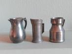3 miniatuur tinnen kannetjes Peltro, Antiek en Kunst, Antiek | Tin, Ophalen of Verzenden