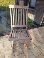 3 houten plooi tuinstoelen, Tuin en Terras, Ophalen, Gebruikt, Hout