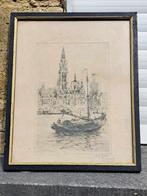 gravure signe eugeen van mieghem, Antiek en Kunst, Ophalen of Verzenden