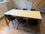 Eettafel met 6 stoelen - modern scandinavisch, Huis en Inrichting, Tafels | Eettafels, Ophalen, 50 tot 100 cm, Vijf personen of meer