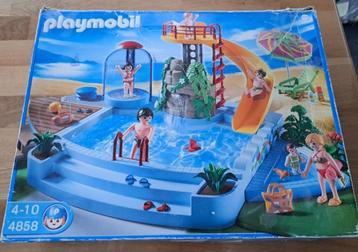 Playmobil Openluchtzwembad met glijbaan en Badmeester, Enlèvement ou Envoi, Utilisé, Ensemble complet