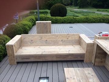 Steigerhout loungbanken gratis levering  beschikbaar voor biedingen