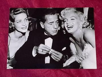 Marilyn Monroe, Humphrey Bogaert, Lauren Bacall. Echte foto beschikbaar voor biedingen