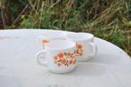3 tasses café arcopal vintage années 70petites fleurs orange, Enlèvement ou Envoi, Autres types