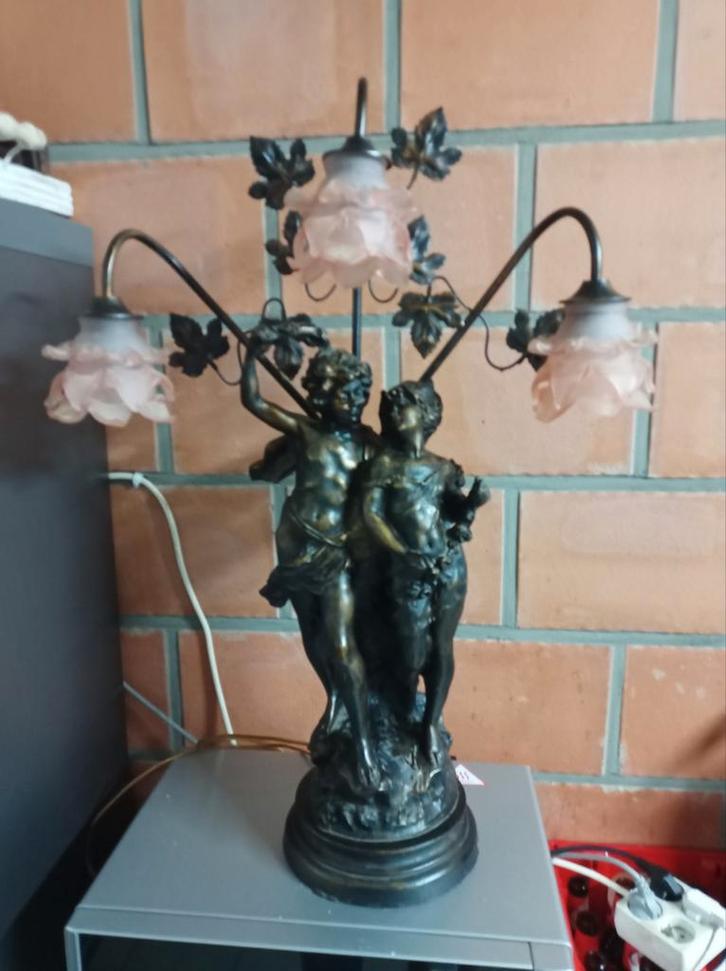 Staande lamp en muurlamp., Antiquités & Art, Antiquités | Éclairage, Enlèvement