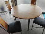 tafel met stoelen, Huis en Inrichting, Tafels | Eettafels, Ophalen, Gebruikt, Rond