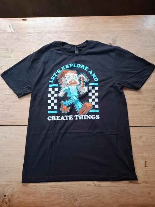 Zwart Qwertee T-shirt Block Guy (Minecraft) maat M nieuw, Kleding | Heren, T-shirts, Nieuw, Maat 48/50 (M), Zwart, Ophalen of Verzenden
