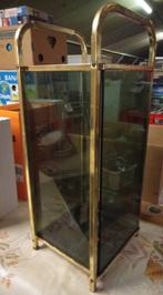 geel koperen paraplubak met glas, Huis en Inrichting, Woonaccessoires | Paraplubakken, Ophalen
