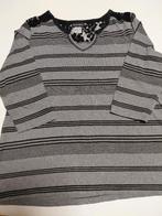 Grijs/ zwart gestreept shirt, maat 48 Laura Kent., ANDERE, Taille 46/48 (XL) ou plus grande, Enlèvement ou Envoi, Manches longues