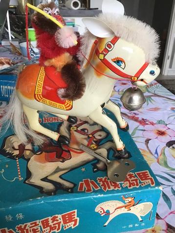Jouet à remontage vintage en forme de singe, cheval MS 764, Enlèvement ou Envoi