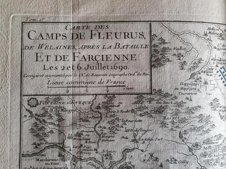 Diverse oude "Cartes des Camps" tussen 1690 en 1693., Boeken, Oorlog en Militair, Gelezen, Landmacht, Voor 1940, Verzenden