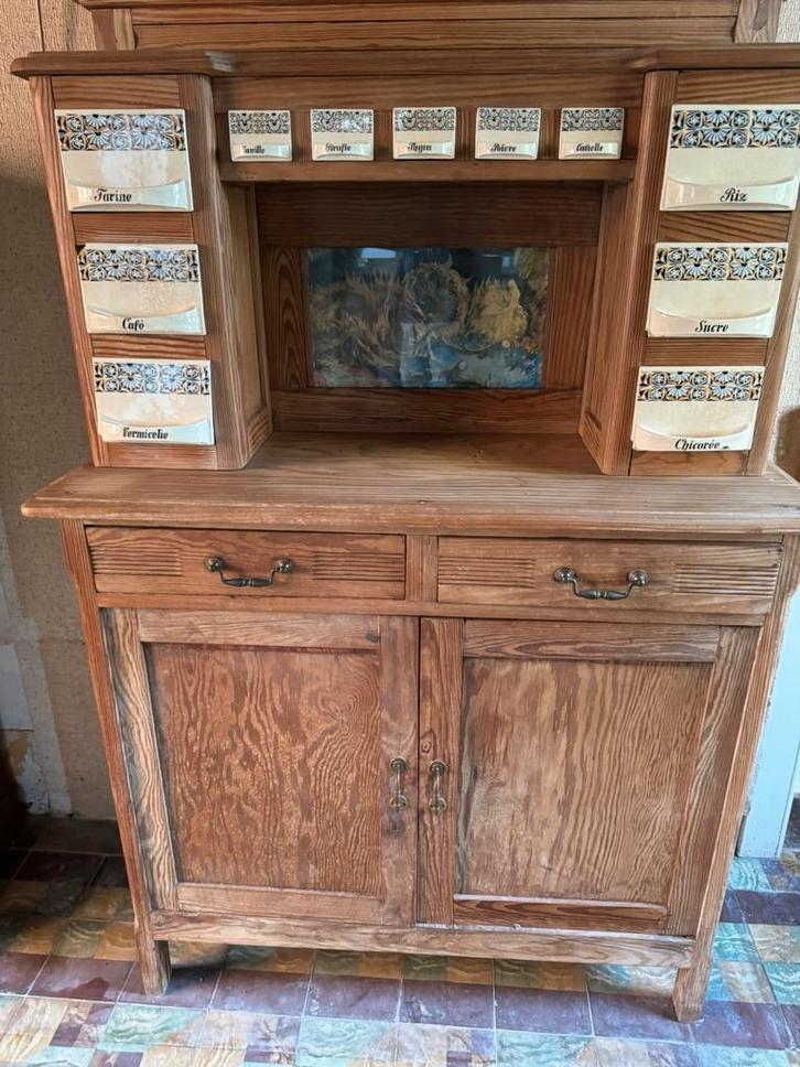 Antieke kruidenkast van  ca. 1930, Antiek en Kunst, Antiek | Meubels | Kasten, Ophalen