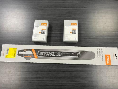 Stihl zaagblad Rollomatic ES Light 50cm + 2 kettingen, Tuin en Terras, Hand-tuingereedschap, Nieuw, Ophalen of Verzenden
