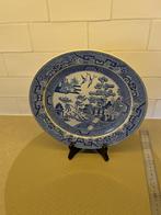 Groot vintage blauw-wit wandbord – Chinees decor, Enlèvement