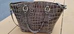 Sac a main Femme a un motif crocodile, Handtassen en Accessoires, Tassen | Damestassen, Ophalen of Verzenden, Gebruikt, Bruin