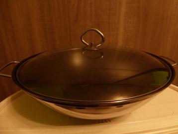 NIEUW Gräwe WOK met coating, glazen deksel en grill beschikbaar voor biedingen