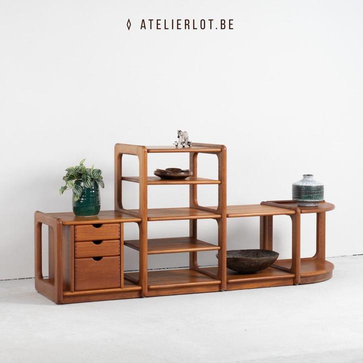 Vintage Deense platenkast Dyrlund XL, Huis en Inrichting, Kasten | Overige, Zo goed als nieuw, Ophalen