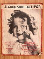 Partituur Shirley Temple 'On The Good Ship Lollipop', Muziek en Instrumenten, Bladmuziek, Banjo of Mandoline, Gebruikt, Filmmuziek en Soundtracks