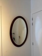 Spiegel met houten lijst, Huis en Inrichting, Ophalen, Gebruikt, Minder dan 100 cm, Ovaal