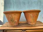 Hangende terracotta bloempotten, Tuin en Terras, Ophalen, Gebruikt